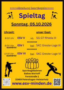 Kegeln  3. Spieltag @ Balkes Morhoff