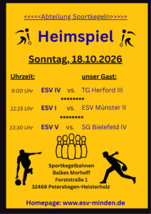 Kegeln  4. Spieltag @ Balkes Morhoff