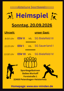 Kegeln  2. Spieltag @ Balkes Morhoff